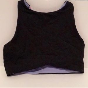 Ivivva black/purple reversible sports bra